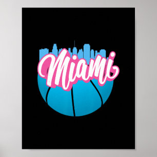 Vintage Miami Florida Cityscape Retro Miami Poster
