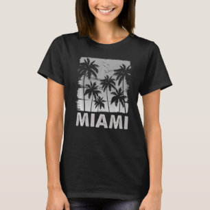 Vintage Miami Florida Graphic Love Miami Florida F T-Shirt