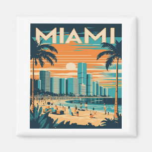 Vintage Miami Florida Magnet