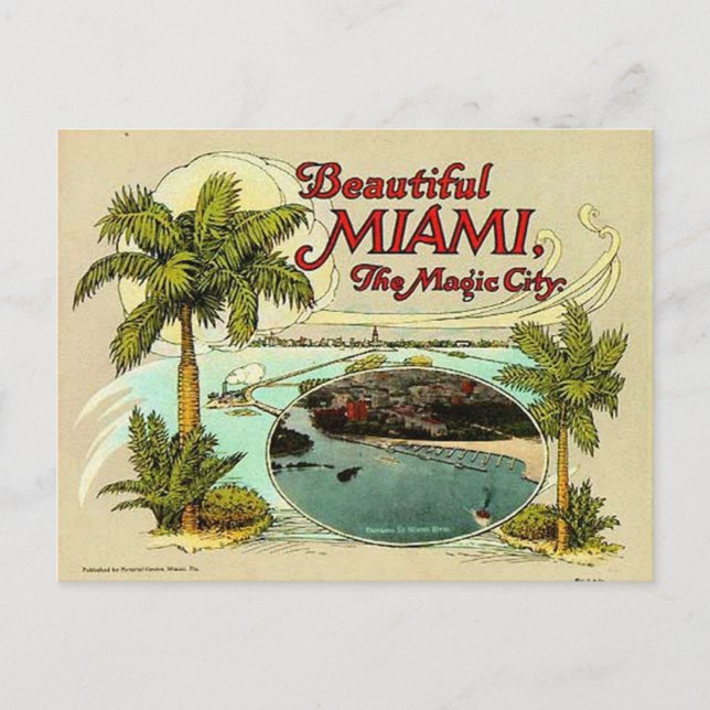 Vintage Miami, Florida, USA - Postcard (Front)