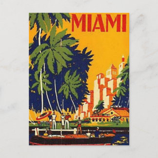 Vintage Miami, Florida, USA - Postcard
