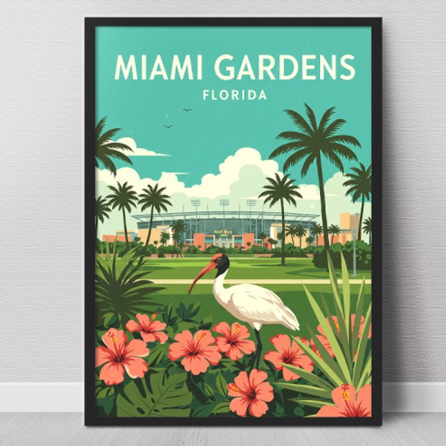 Vintage Miami Gardens Florida Poster (Creator Uploaded)