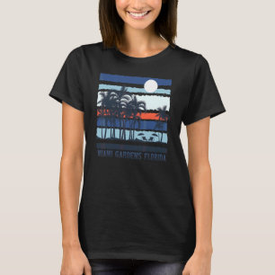 Vintage Miami Gardens Florida Summer 80s Beach Sou T-Shirt
