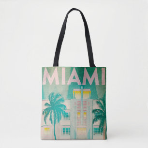 Vintage Miami, Ocean Drive Tote Bag