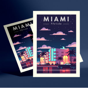 Vintage  Miami Postcard