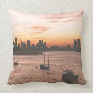 Vintage Miami Skyline Cushion