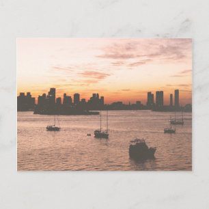 Vintage Miami Skyline Postcard
