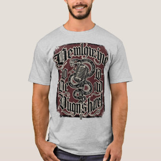 Vintage Mic and Viper Tattoo Style Illustration T-Shirt