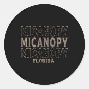 Vintage Micanopy Florida Classic Round Sticker
