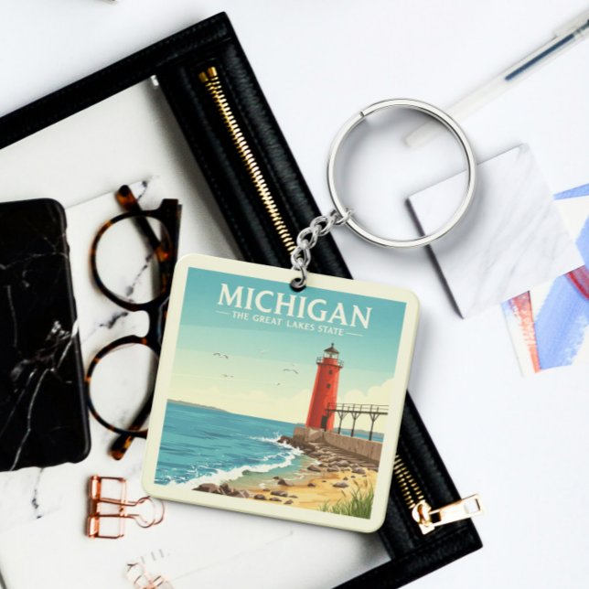  Vintage Michigan Key Ring (Creator Uploaded)