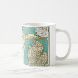 Vintage Michigan Map Coffee Mug