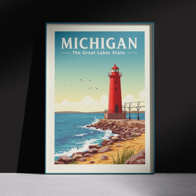 Vintage Michigan Poster (Creator Uploaded)