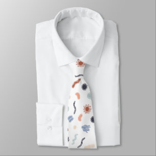 Vintage Microbiology - White Outlines on White Tie