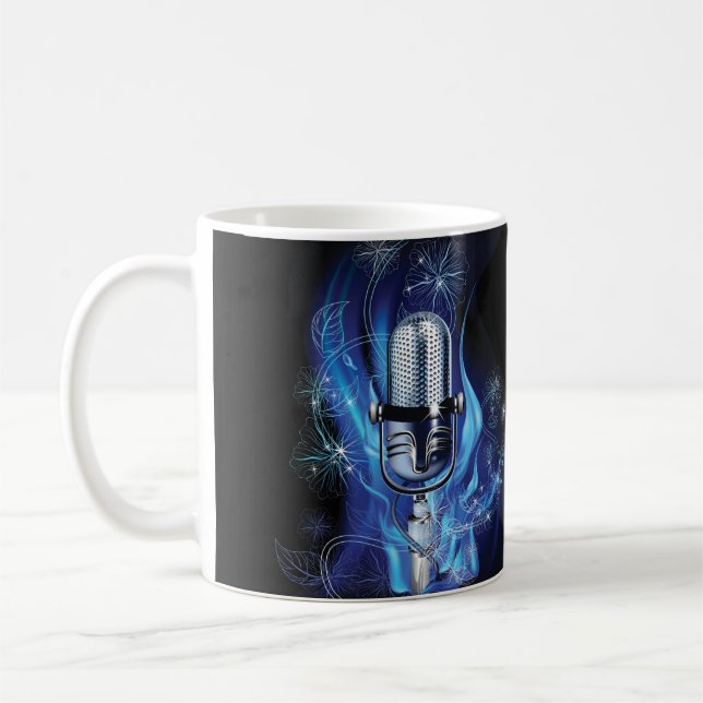 Vintage Microphone Coffee Mug (Left)