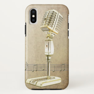 Vintage Microphone Design iPhone X Case