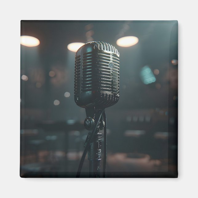 Vintage microphone magnet (Front)