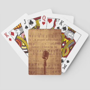 Vintage Microphone Playing Cards