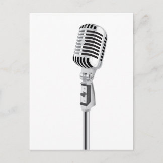 Vintage microphone postcard