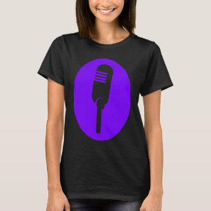 Vintage Microphone Stand Up Vocalist Singer Podcas T-Shirt