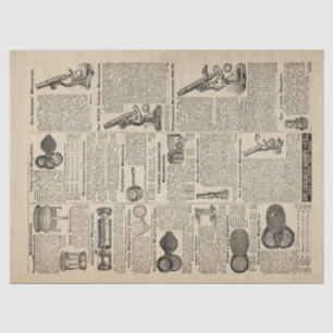 Vintage Microscope Catalogue Page Decoupage Tissue Paper