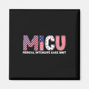 Vintage Micu Nurse Us Flag Patriotic 4th Of July P Magnet