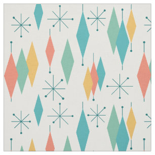 Vintage Mid-Century Atomic 1950s  Fabric