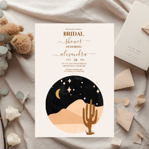 Vintage Mid Century Desert Bridal Shower Invitation