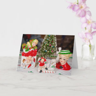Vintage Mid-Century Kitschy Christmas New Years Card