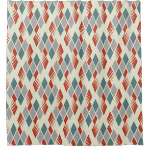 Vintage Mid Century Modern Atomic Design Shower Cu Curtain