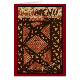 Vintage Mid-century Tiki Menu