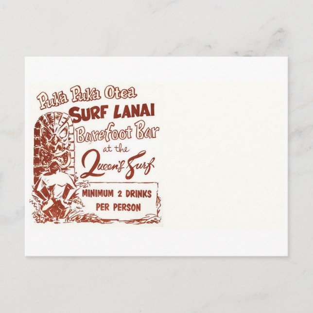 Vintage Mid-century Tiki Postcard (Front)