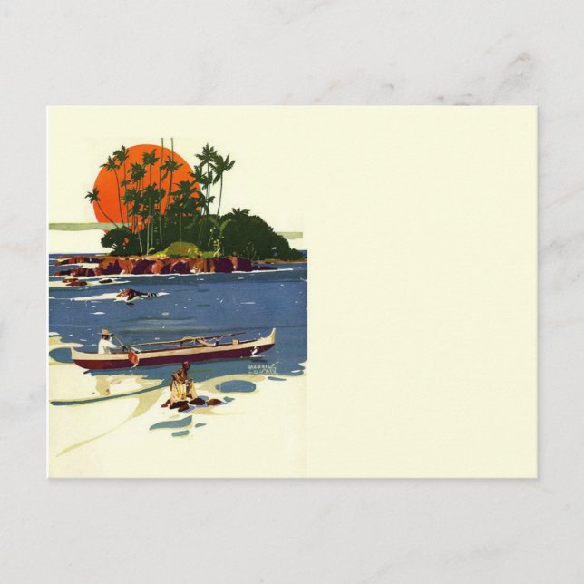 Vintage Mid-century Tiki Postcard (Front)