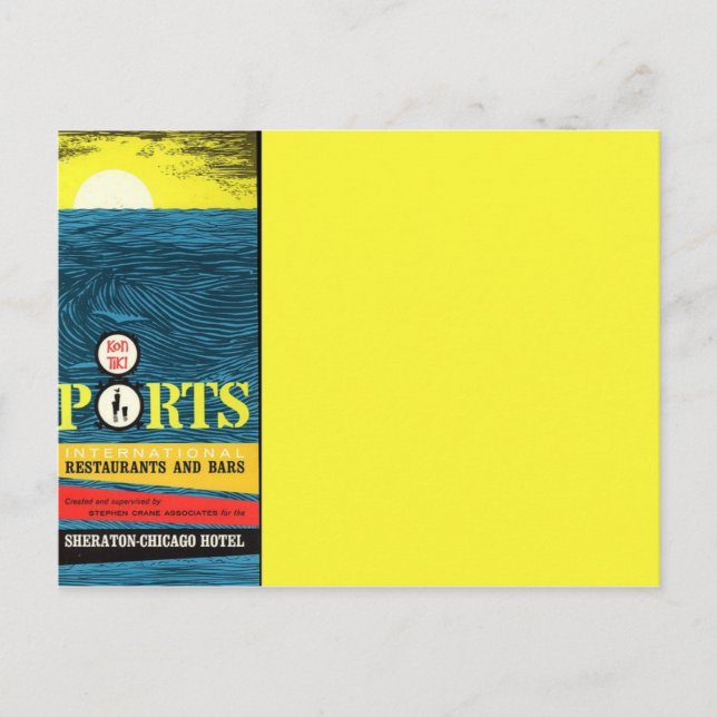 Vintage Mid-century Tiki Postcard (Front)