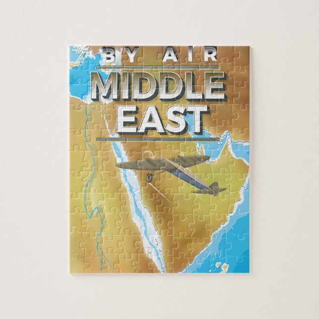 Vintage Middle East Travel Poster Jigsaw Puzzle (Vertical)