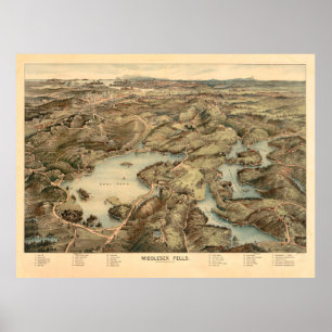 Vintage Middlesex Fells Reservation Map (1903) Poster