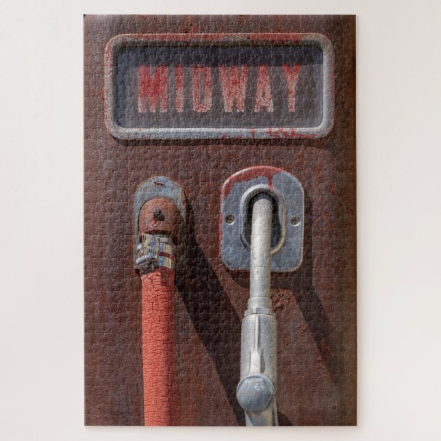 Vintage Midway Gas Pump Jigsaw Puzzle (Vertical)