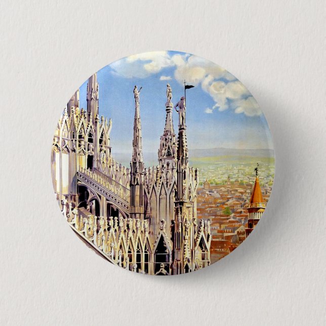 Vintage Milano Travel 6 Cm Round Badge (Front)