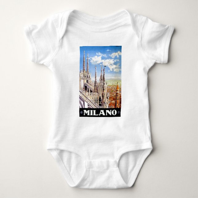 Vintage Milano Travel Baby Bodysuit (Front)