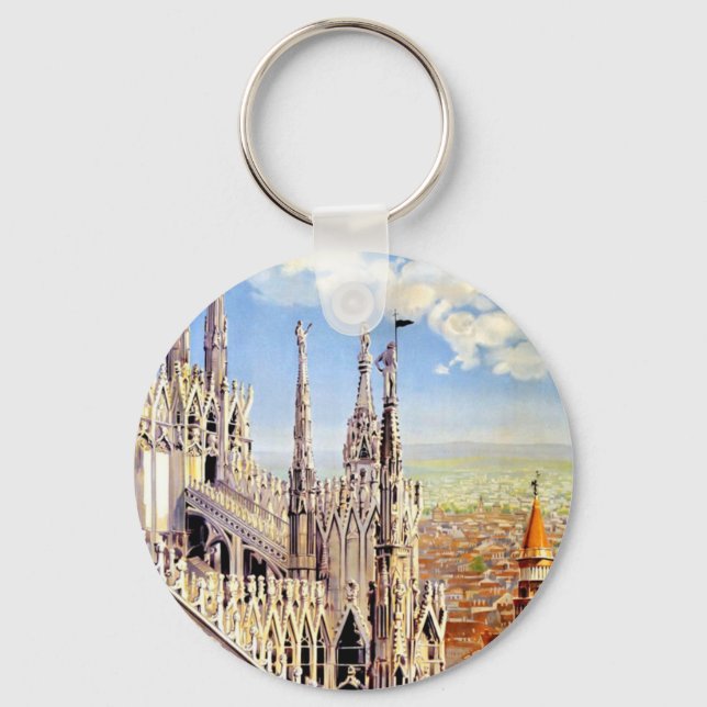 Vintage Milano Travel Key Ring (Front)