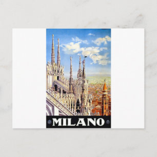 Vintage Milano Travel Postcard