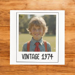 Vintage Milestone Birthday Photo Keepsake Napkin<br><div class="desc">Add a touch of nostalgia to your celebration with Vintage Milestone Birthday Photo Keepsake Napkins. Featuring a charming vintage design, these napkins can be personalised with a favourite photo and birthday details, making them a unique and memorable addition to your event. Crafted from high-quality, absorbent material, they are perfect for...</div>