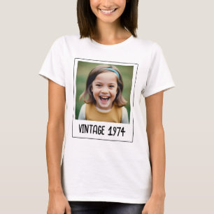 Vintage Milestone Birthday Photo Keepsake T-Shirt