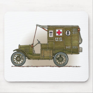 Vintage Military Ambulance Mouse Pad