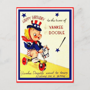 Vintage Military Child's Birthday Postcard