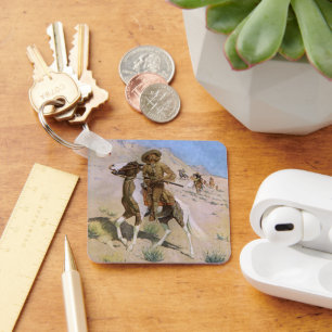 Vintage Military Cowboys, The Scout by Remington Key Ring