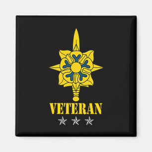 Vintage Military Intelligence Corps Shirt For Men  Magnet