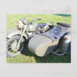 Vintage Military Motorcycle Combination Postcard