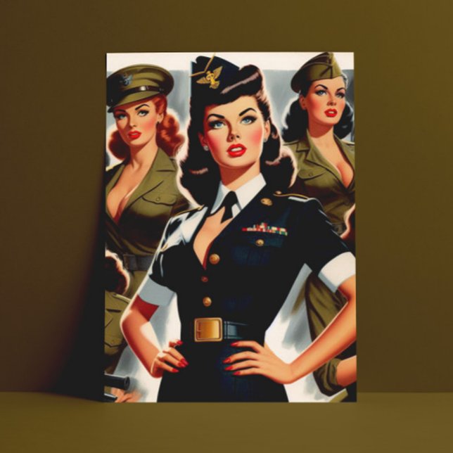 Vintage Military Pin-up Postcard (Creator Uploaded)