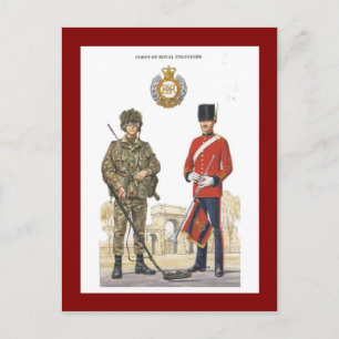 Vintage Military Uniforms, Royal Engineers Postcard