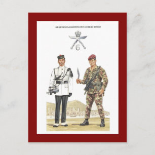 Vintage Militray Uniforms, Gurkha Rifles Postcard
